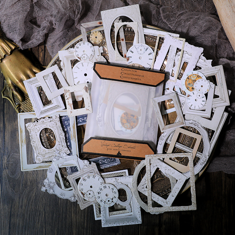 Engraved Wood Frame - 32pcs Vintage Embossed Photo Frame Border