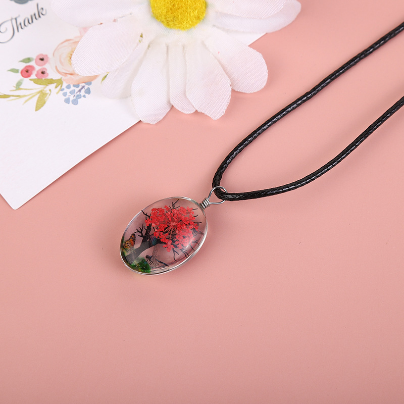 Real Dried Flower Baby's Breat - Birth Flower Necklace 리뷰 및 가격