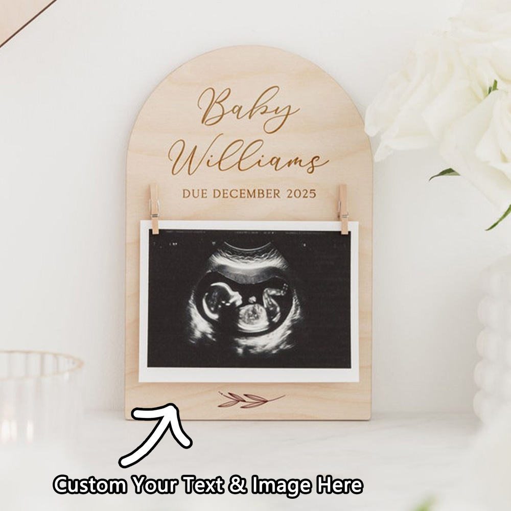 Personalised Pregnancy Announc - Engraved Wood Frame 리뷰 및 가격