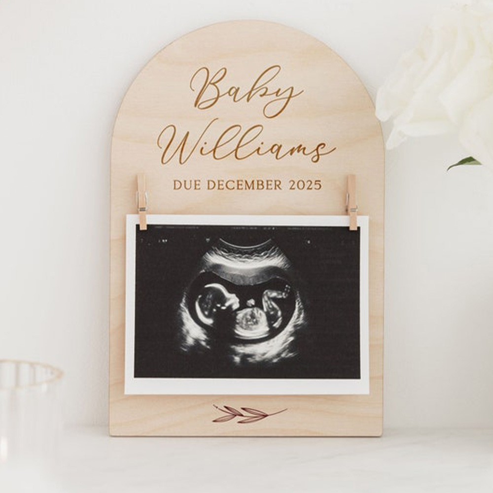 Personalised Pregnancy Announc - Engraved Wood Frame 리뷰 및 가격