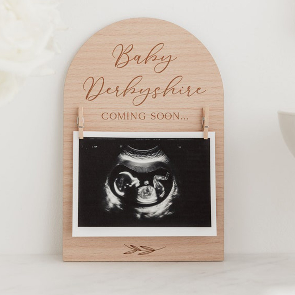 Personalised Pregnancy Announc - Engraved Wood Frame 리뷰 및 가격