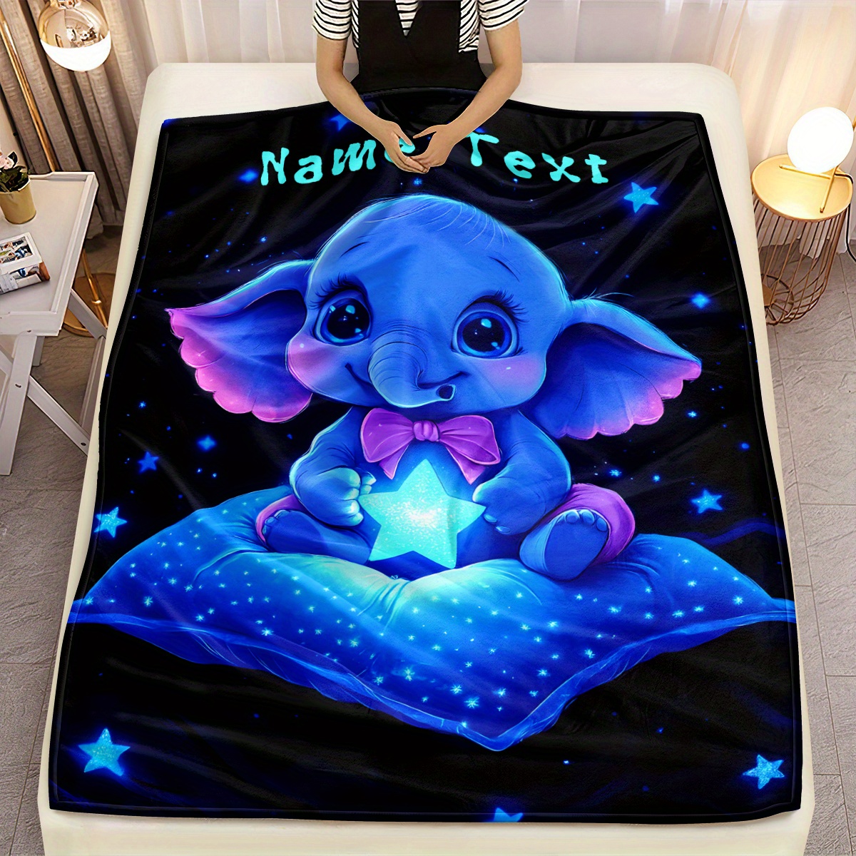 Personalized Cute Blue Elephan - Custom Night Sky 리뷰 및 가격