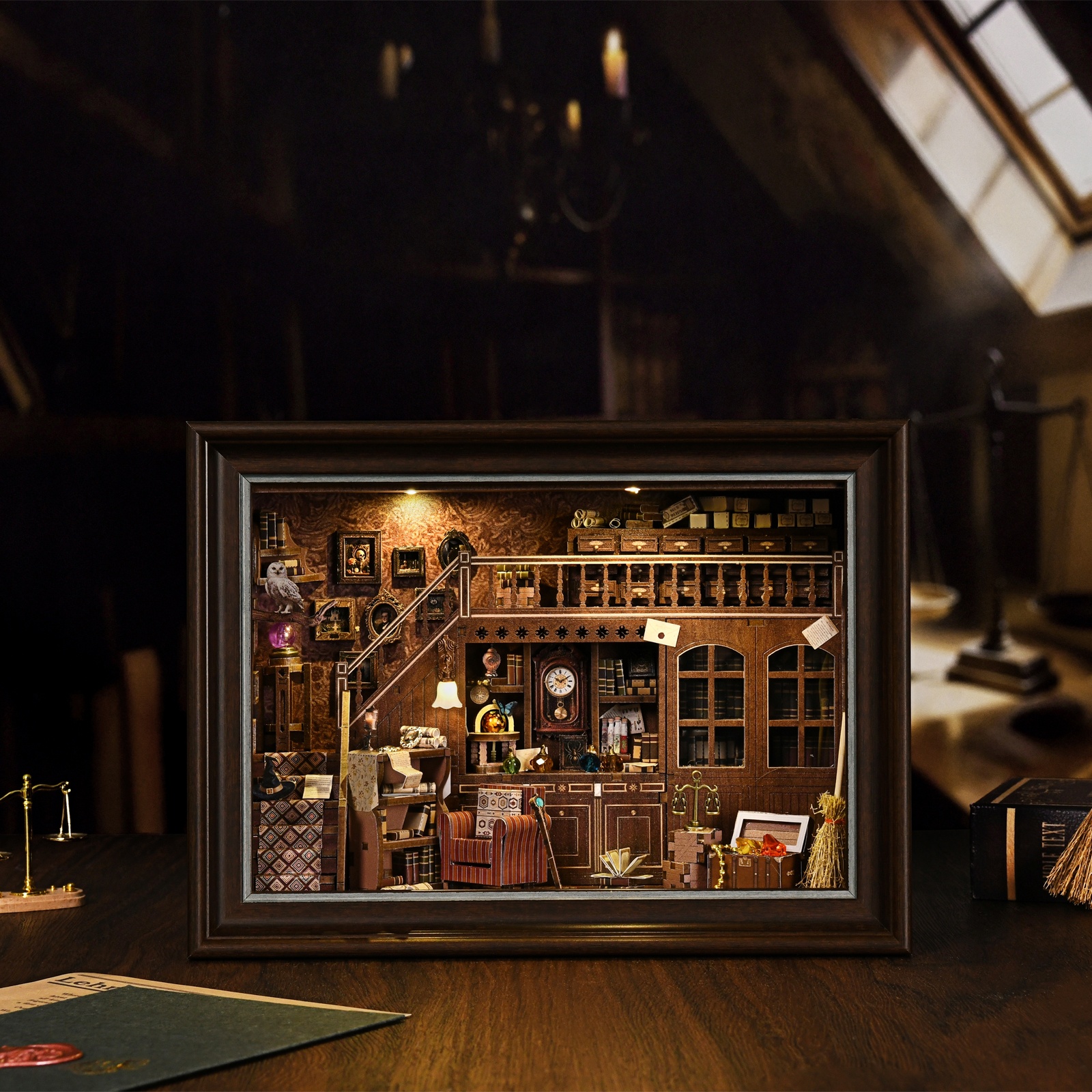 Book Nook Kit Secret Attic DIY - Engraved Wood Frame 리뷰 및 가격