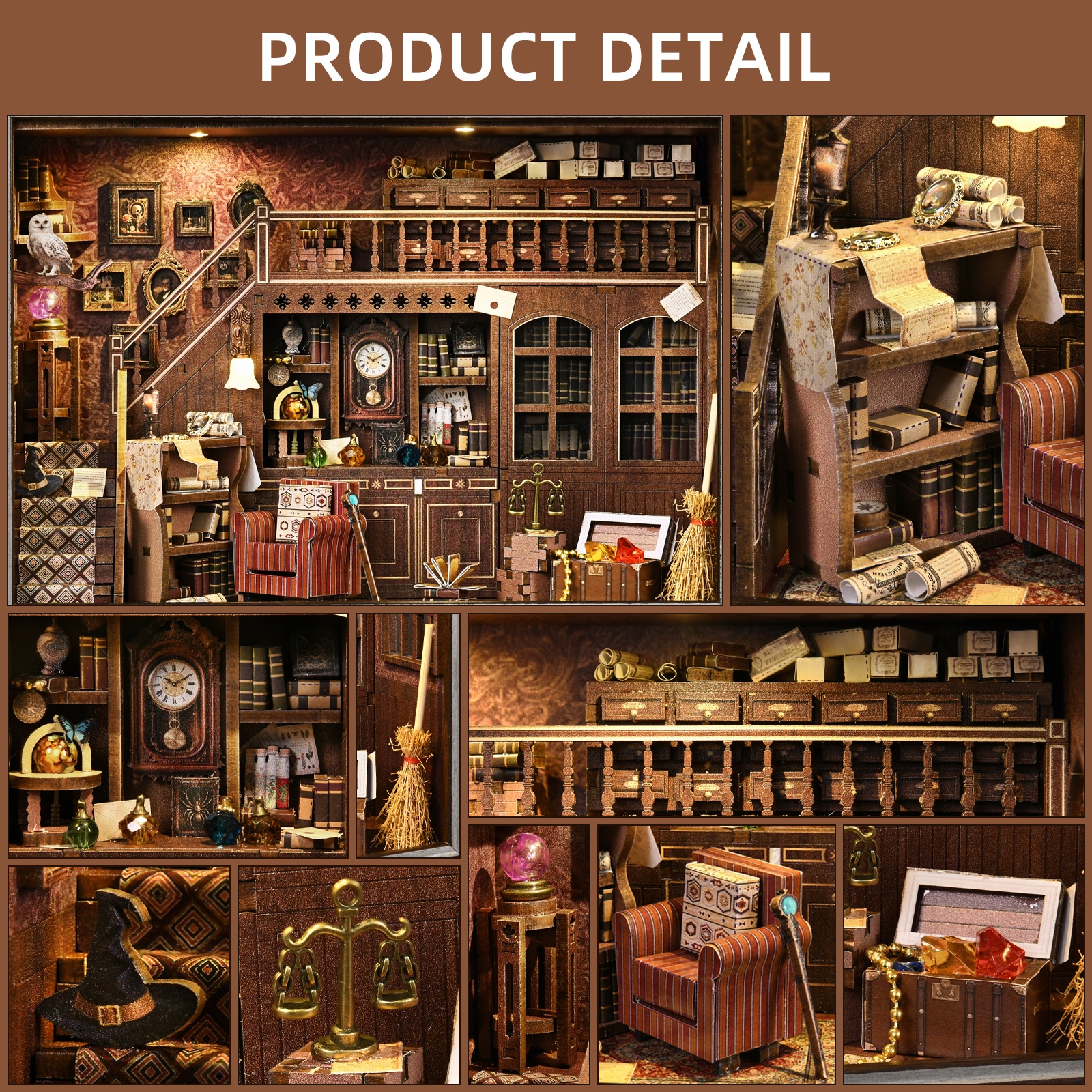 Book Nook Kit Secret Attic DIY - Engraved Wood Frame 리뷰 및 가격