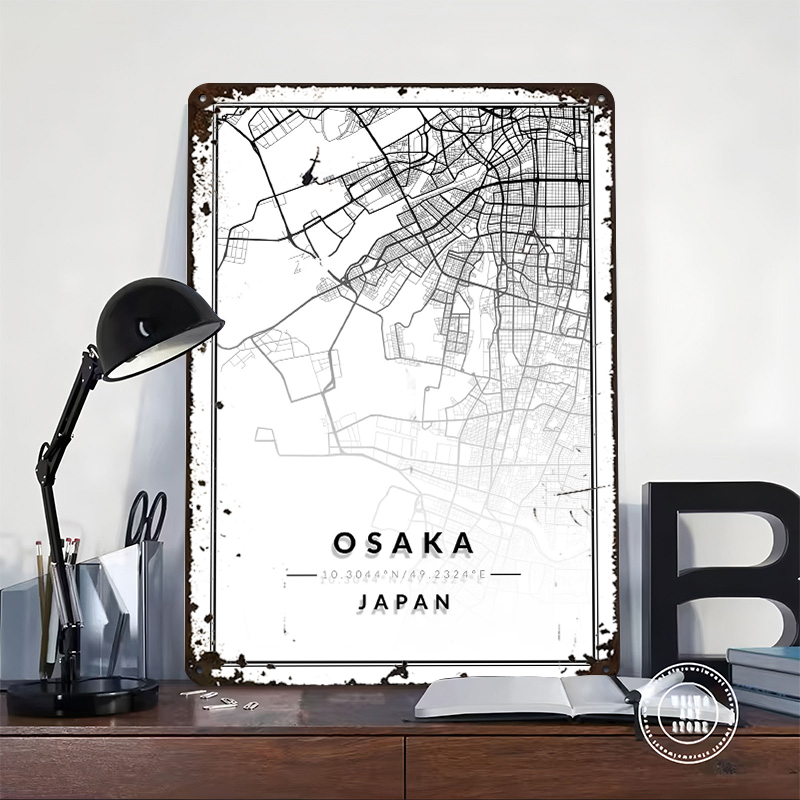 Osaka Map 3D Texture Printed P - Custom Map Poster 리뷰 및 가격