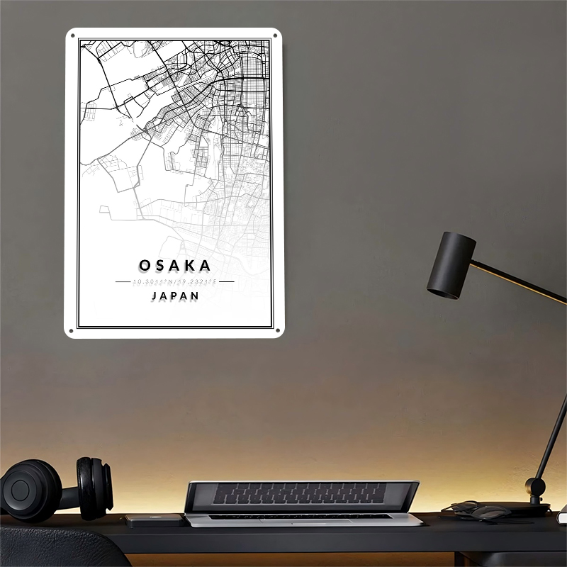 Osaka Map 3D Texture Printed P - Custom Map Poster 리뷰 및 가격