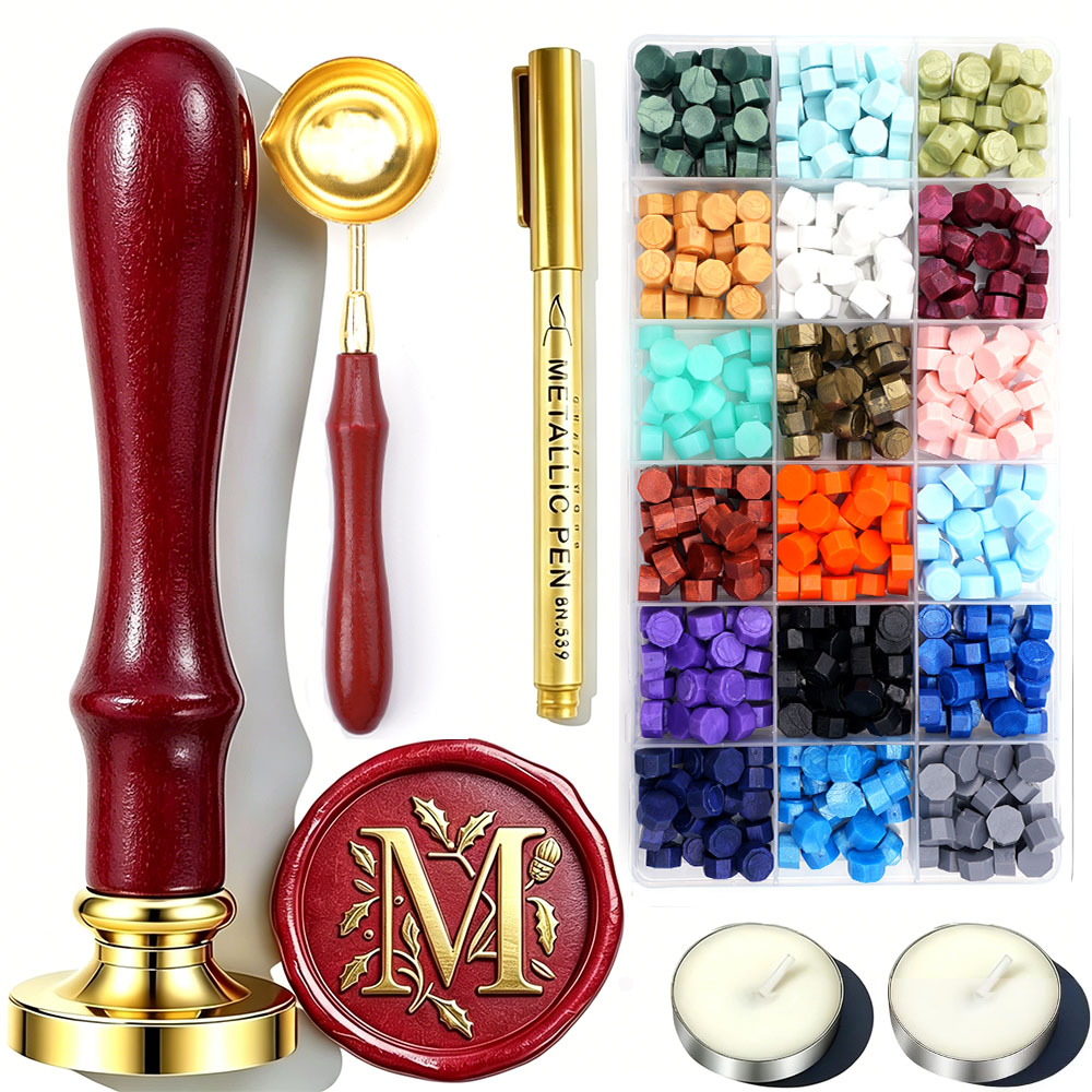 Letter M Wax Seal Stamp Kit wi - Wax Seal Letter Kit 리뷰 및 가격