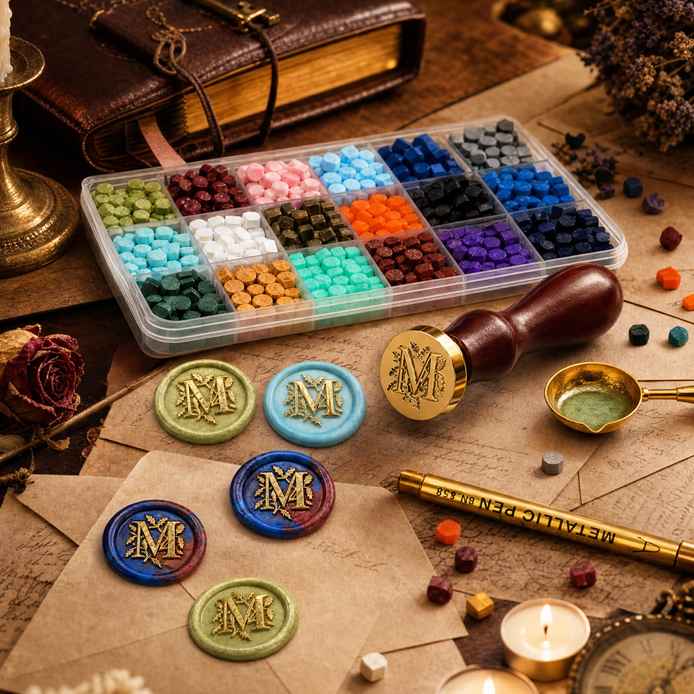 Letter M Wax Seal Stamp Kit wi - Wax Seal Letter Kit 리뷰 및 가격