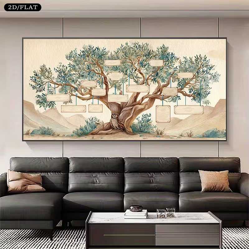 2D Flat, 2D Flat, Large Canvas - Family Tree Print 리뷰 및 가격