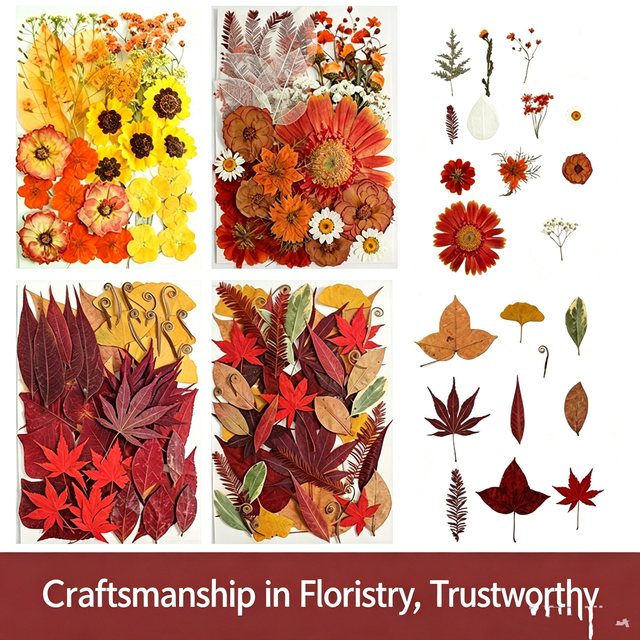 Natural Plant Flower and Leaf  - Dried Flower Bookmark 리뷰 및 가격