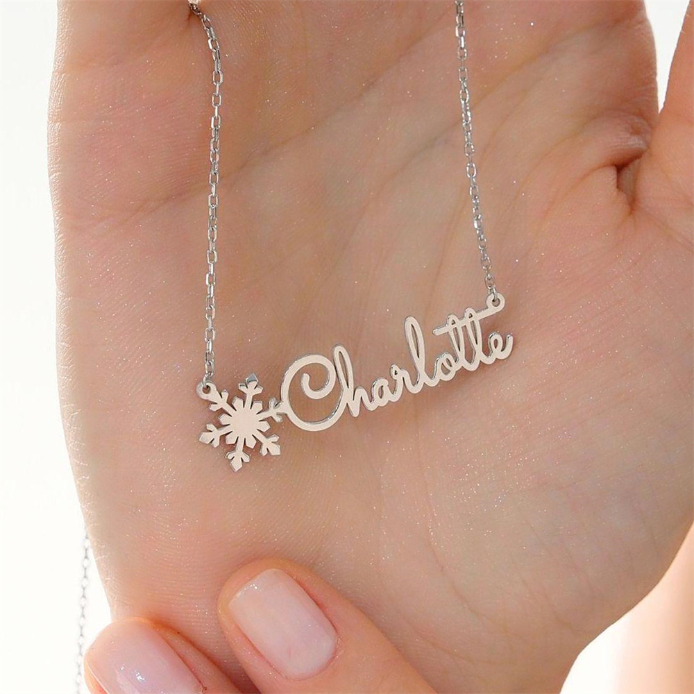 Custom Simple Name Necklace St - Birth Flower Necklace 리뷰 및 가격
