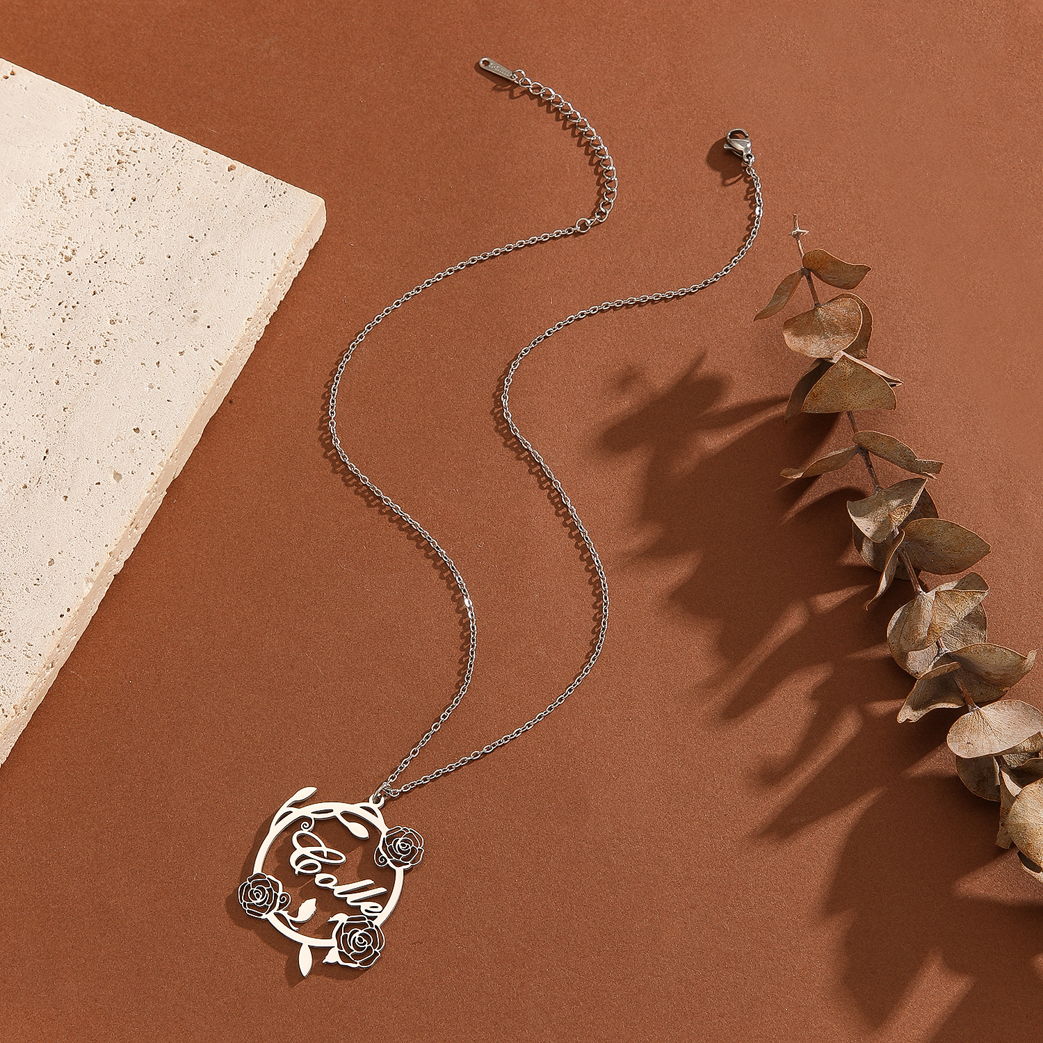 1pc Custom Rose Flower Name Ne - Name Necklace Custom 리뷰 및 가격