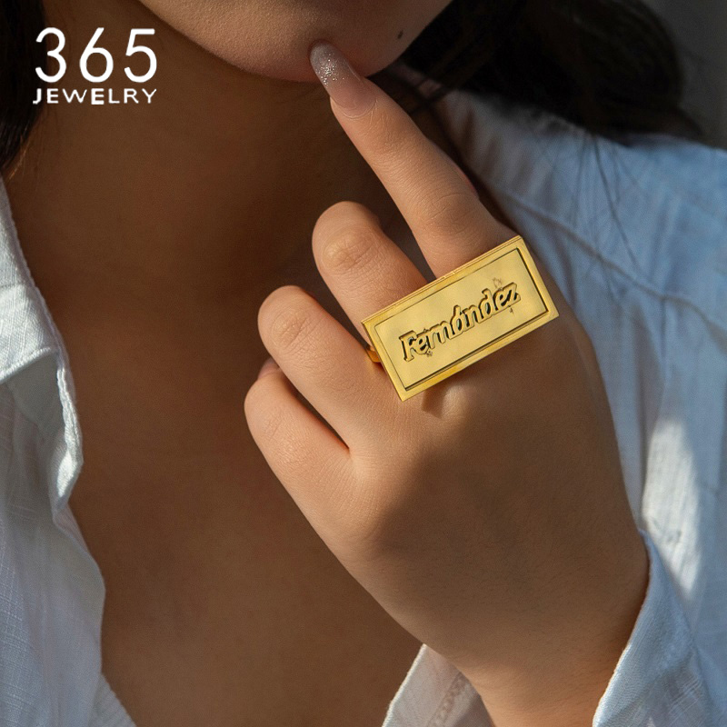 Fashion Custom Name Rings Stai - Initial Ring Custom 리뷰 및 가격