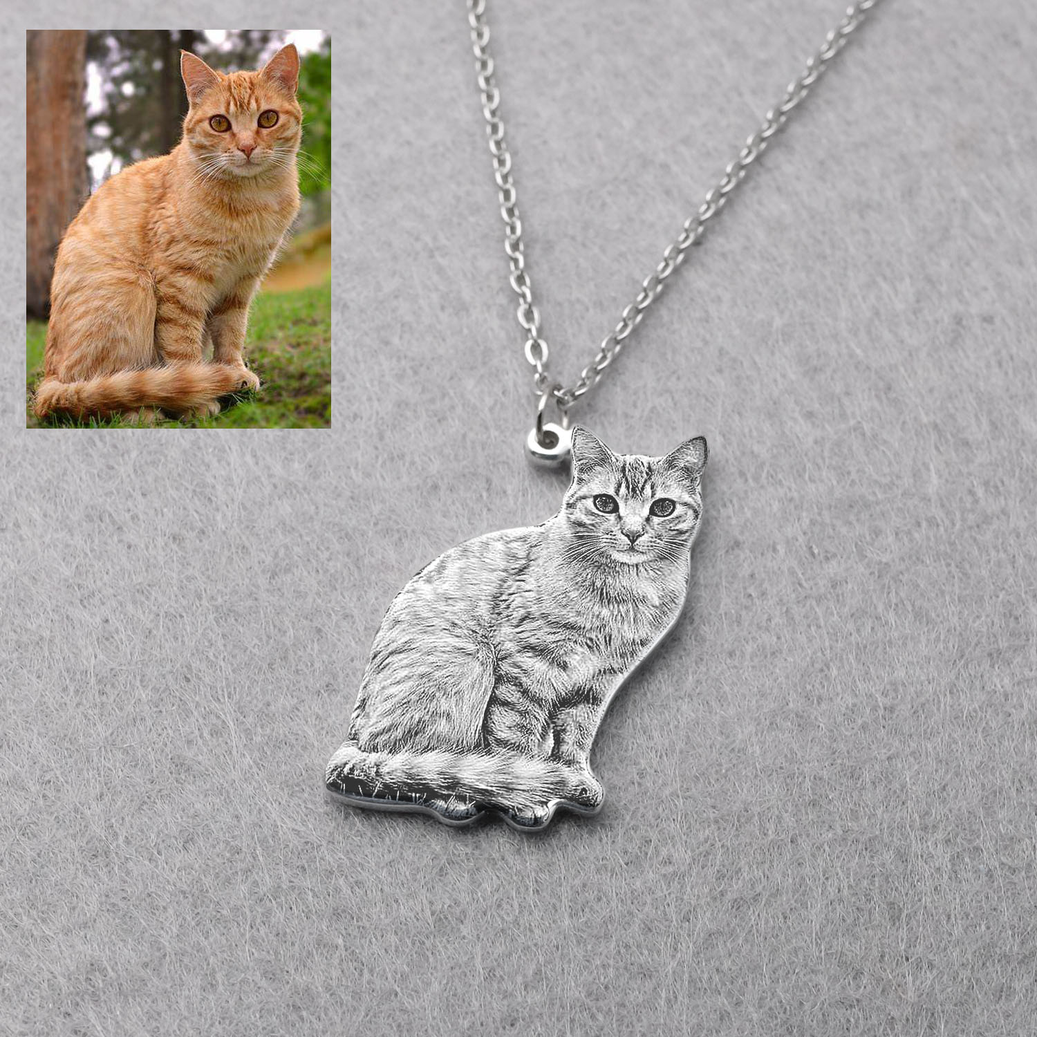 Personalized Pet Picture Neckl - Pet Portrait Custom 리뷰 및 가격