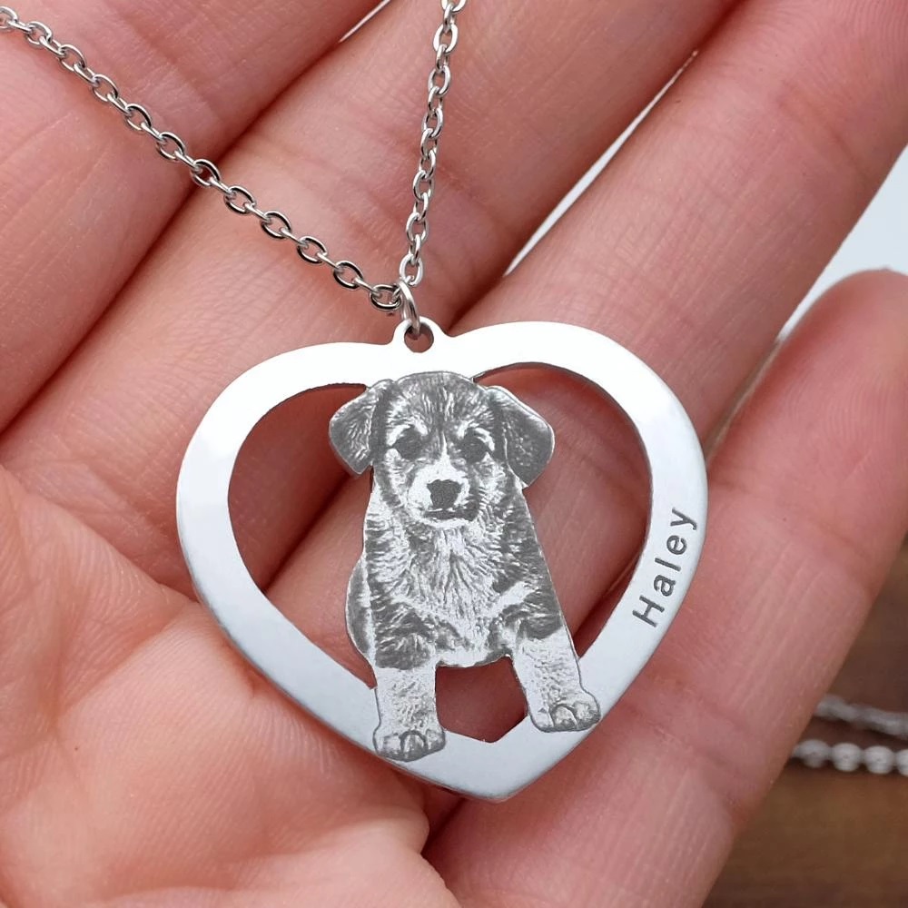 Personalized Pet Picture Neckl - Pet Portrait Custom 리뷰 및 가격