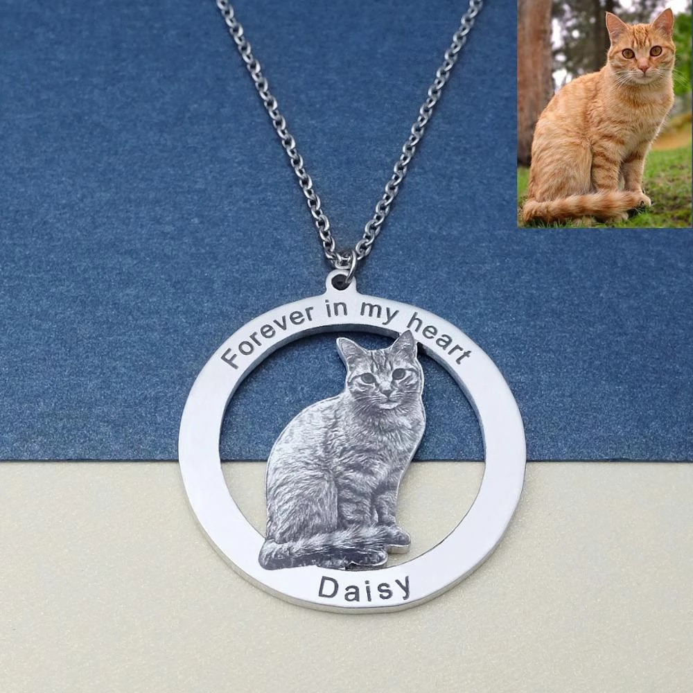 Personalized Pet Picture Neckl - Pet Portrait Custom 리뷰 및 가격