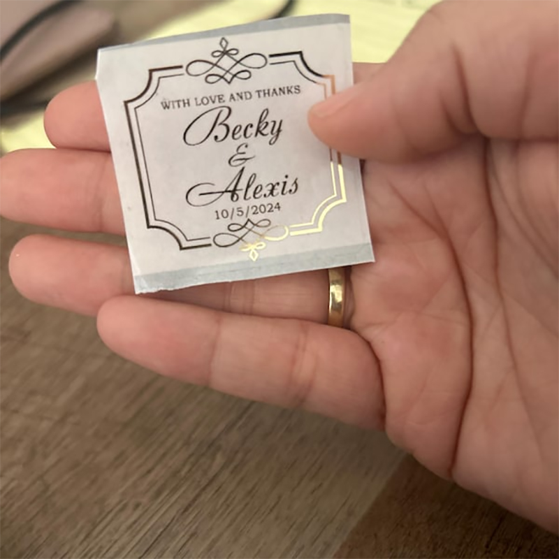 Custom Gold Foil Wedding Favor - Personalised Candle Label 리뷰 및 가격