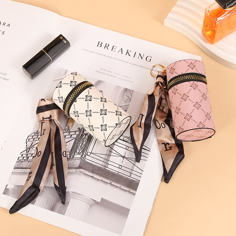 Scarf Pattern Lipstick Keychai - Monogram Keychain Leather 리뷰 및 가격