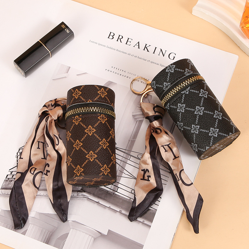 Scarf Pattern Lipstick Keychai - Monogram Keychain Leather 리뷰 및 가격