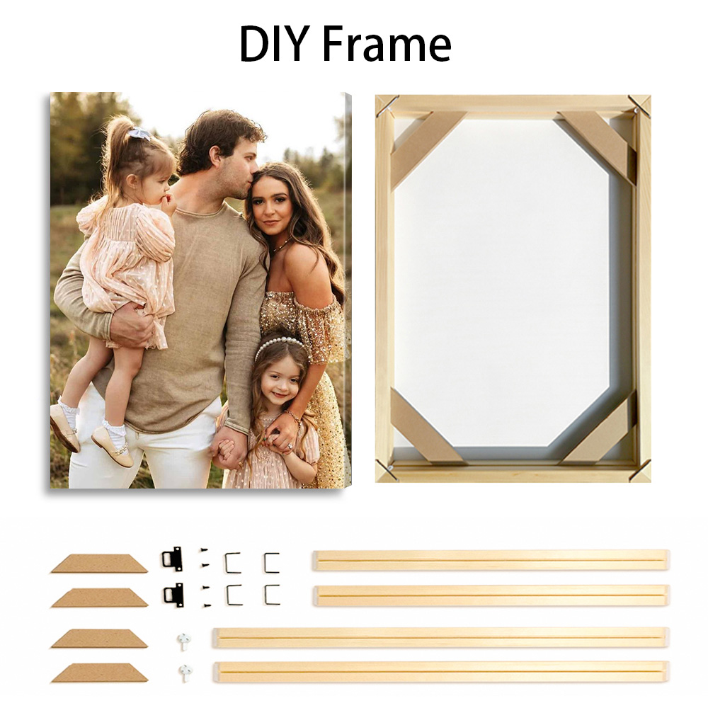 1 Pc Customized Photos on Canv - Engraved Wood Frame 리뷰 및 가격