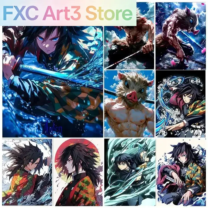 Frameless,1PCS Demon Slayer Fu - Photo Mosaic Print 리뷰 및 가격