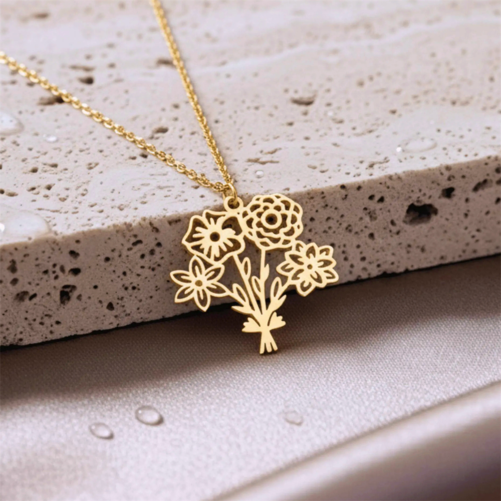 Personalized Birth Flower Bouq - Birth Flower Necklace 리뷰 및 가격