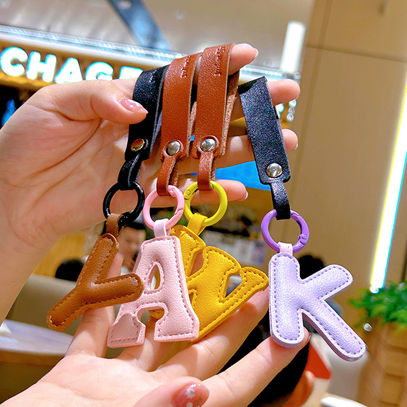 A To Z PU Leather Initial Lett - Monogram Keychain Leather 리뷰 및 가격