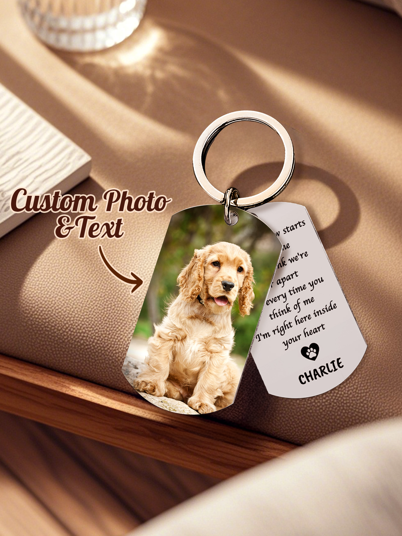 Personalized Pet Photo Keychai - Pet Portrait Custom 리뷰 및 가격