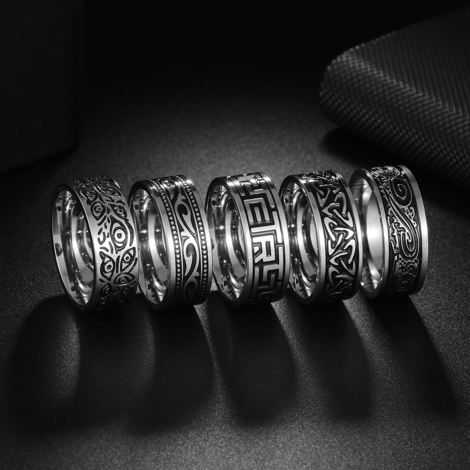 Retro Titanium Steel Ring With - Initial Ring Custom 리뷰 및 가격