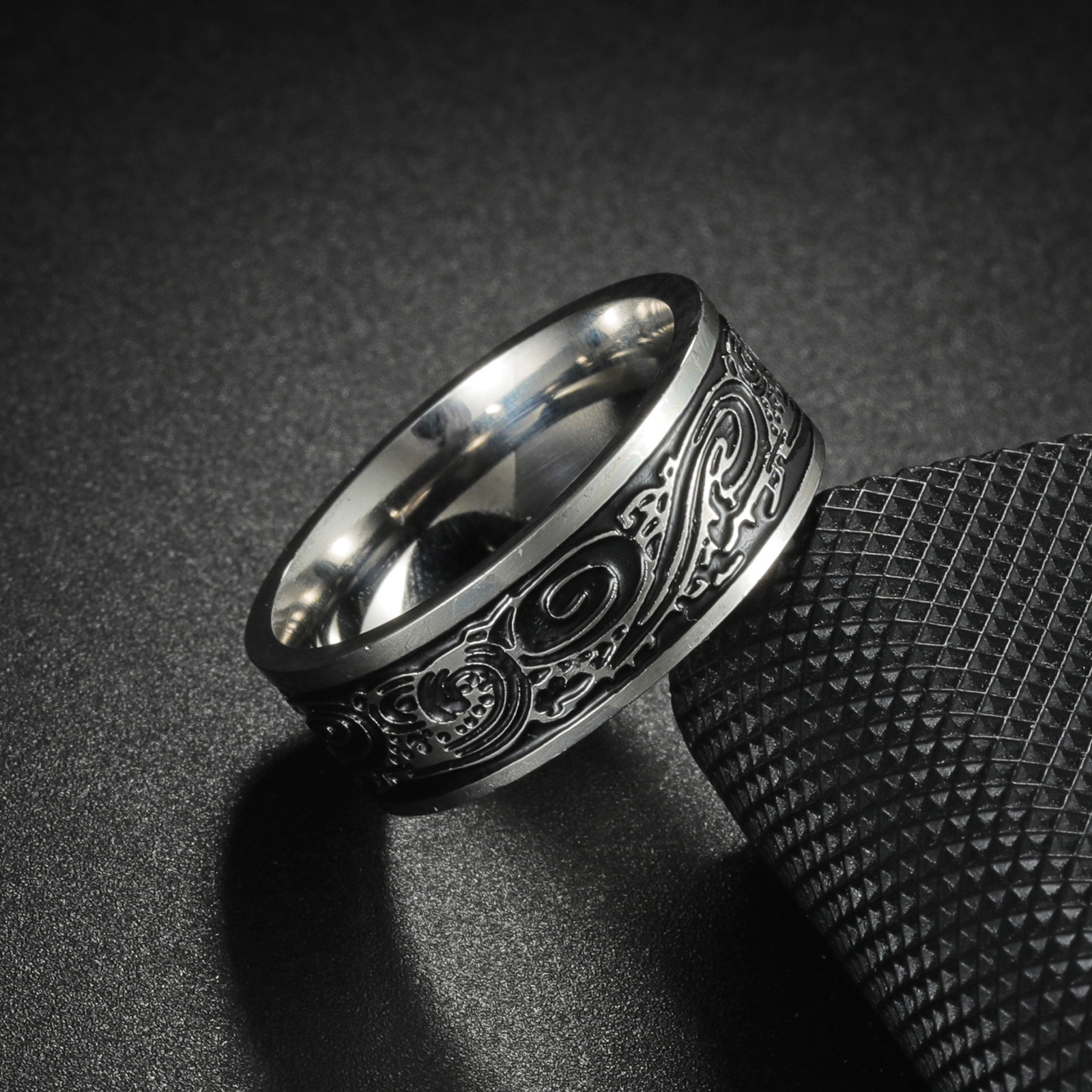 Retro Titanium Steel Ring With - Initial Ring Custom 리뷰 및 가격