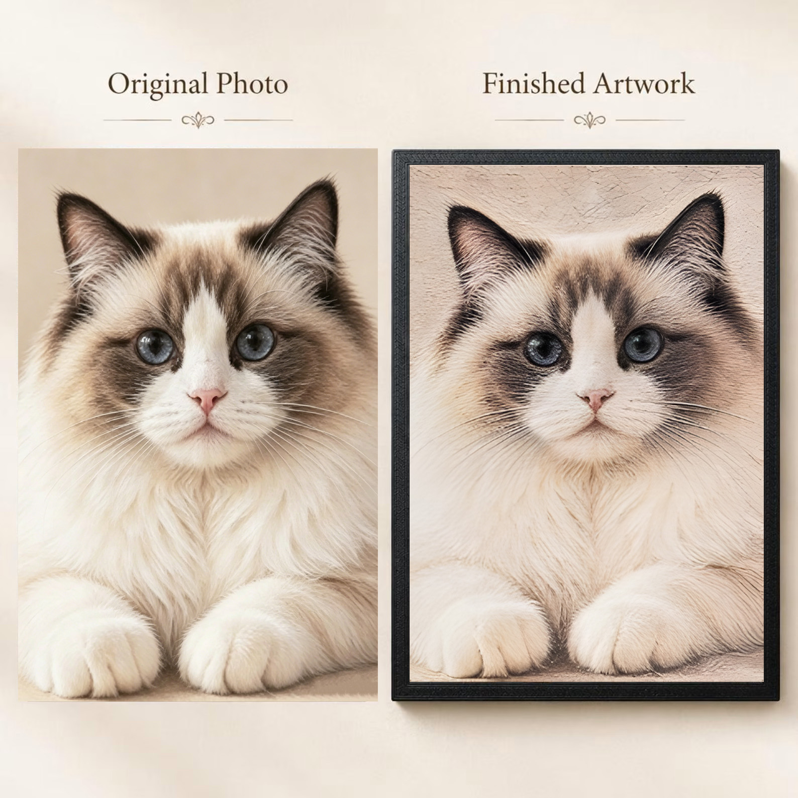 Custom 3D Canvas Textured Cat  - Pet Portrait Custom 리뷰 및 가격