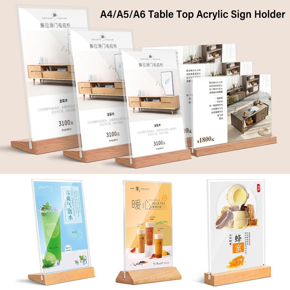 Durable Acrylic Table Top Sign - Engraved Wood Frame 리뷰 및 가격
