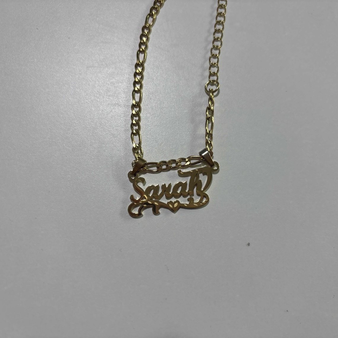 Custom Figaro Chain Heart Name - Name Necklace Custom 리뷰 및 가격
