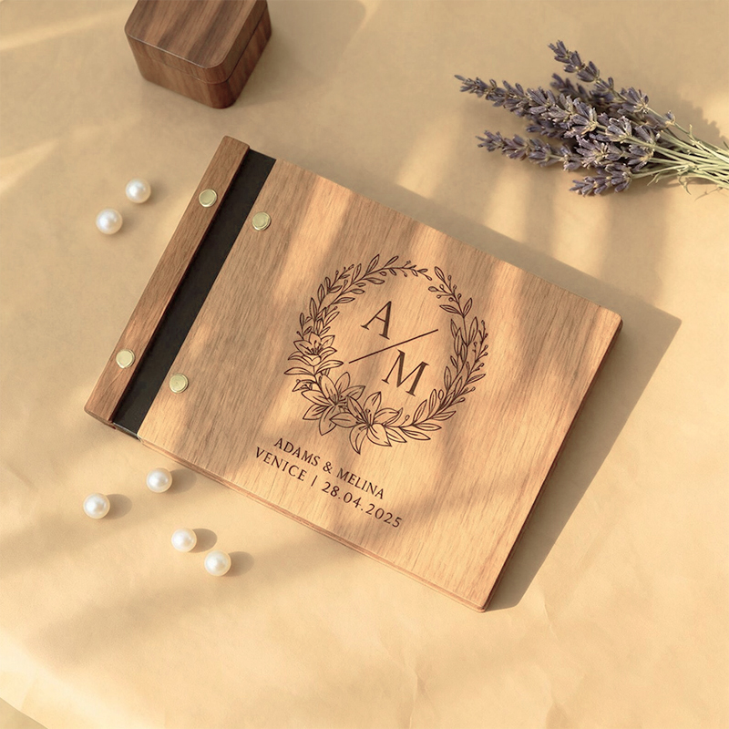 Personalized Wooden Wedding Gu - Custom Photo Book 리뷰 및 가격