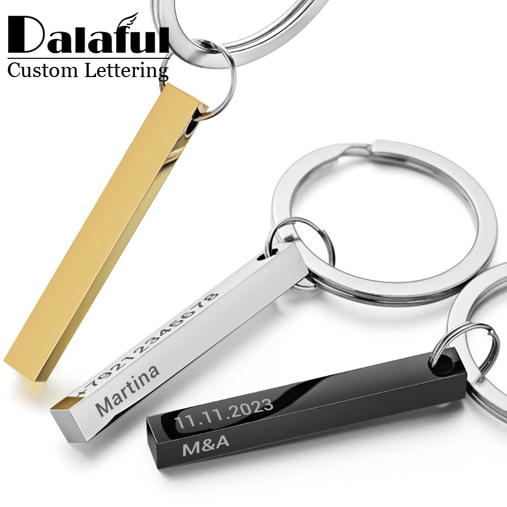 Personalize Keychains 3D Bar S - Initial Ring Custom 리뷰 및 가격
