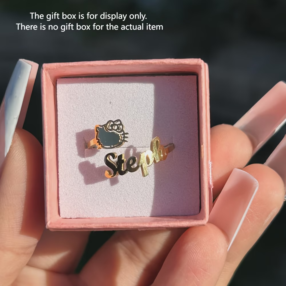 Custom Bow Hello Kitty Name Ad - Initial Ring Custom 리뷰 및 가격
