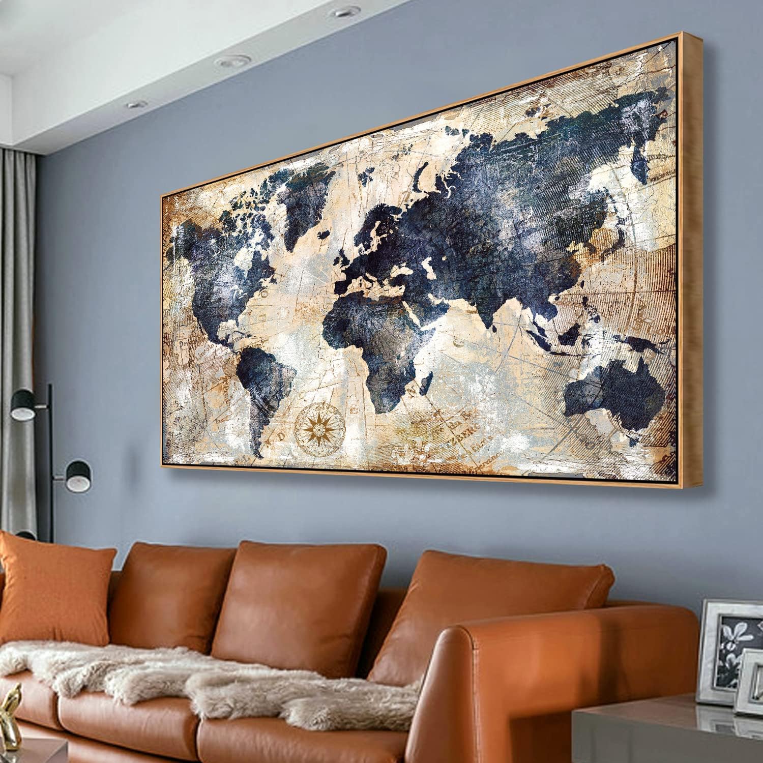 Framed World Map Wall Art Prin - Custom Star Map 리뷰 및 가격