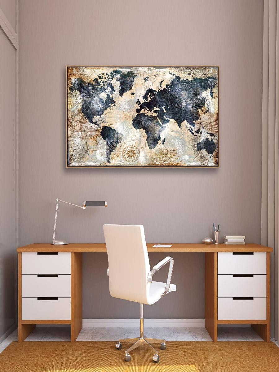 Framed World Map Wall Art Prin - Custom Star Map 리뷰 및 가격