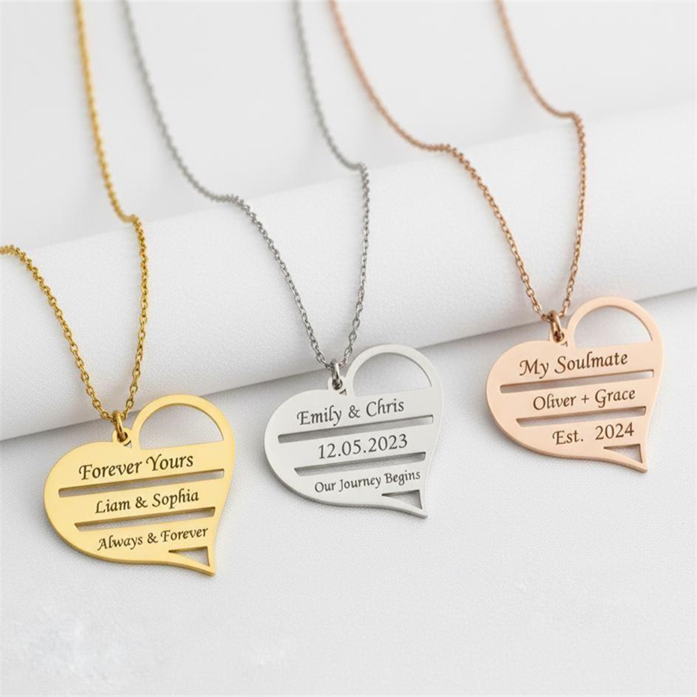 Custom Heart Necklace Stainles - Birth Flower Necklace 리뷰 및 가격